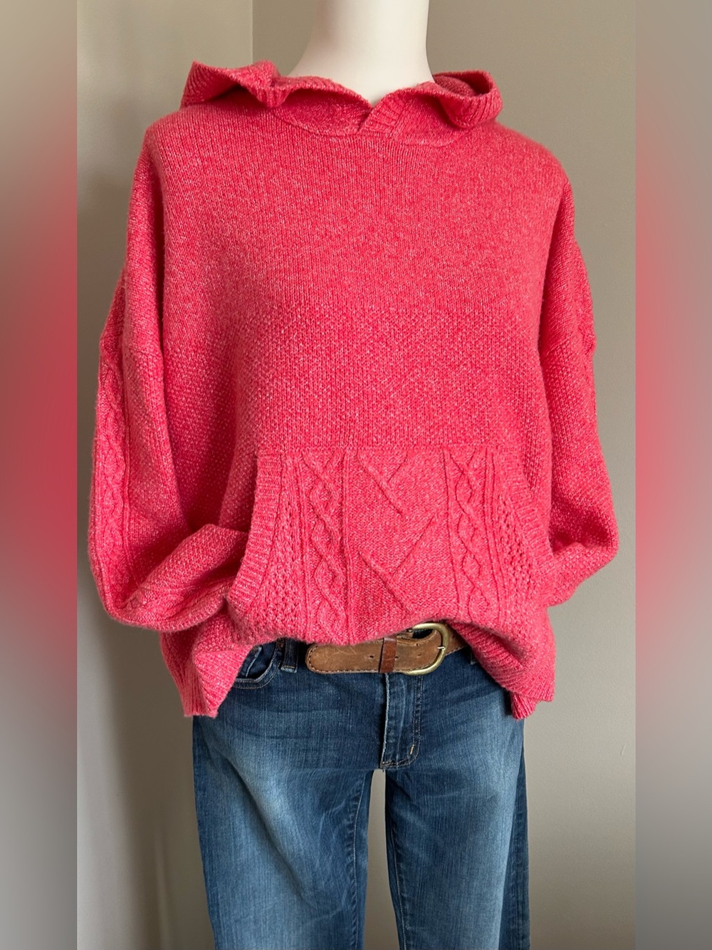 Cabi “Sidekick” Hoodie Sweater in Pink Frost